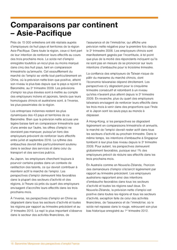 Baromètre Manpower des perspectives d'emploi T3 2016 - Page 20