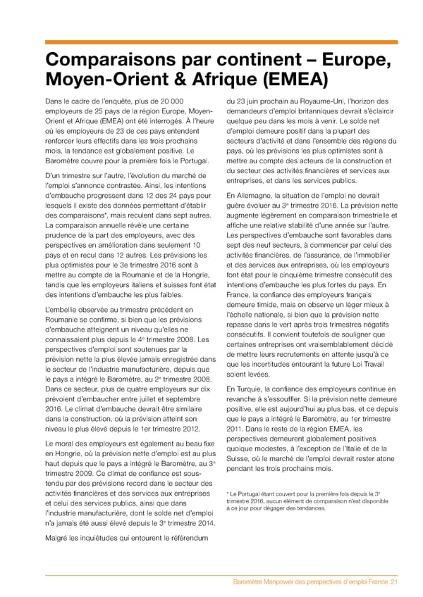 Baromètre Manpower des perspectives d'emploi T3 2016 - Page 23