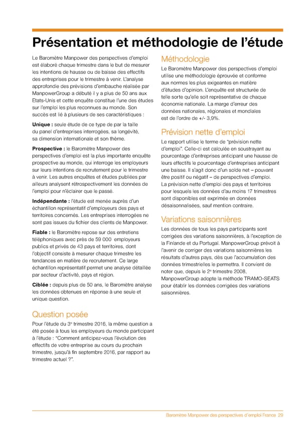 Baromètre Manpower des perspectives d'emploi T3 2016 - Page 31